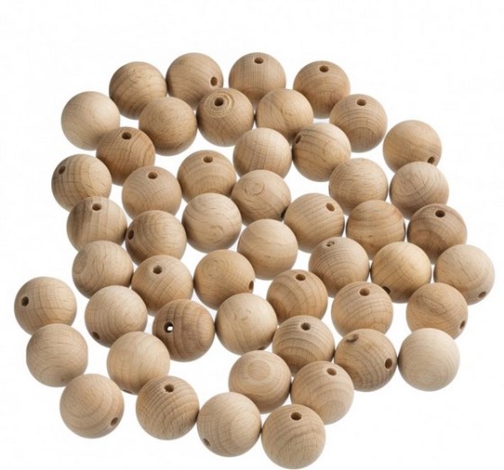 Rohholzkugeln gebohrt D=23, 4mm, 50 Stück2